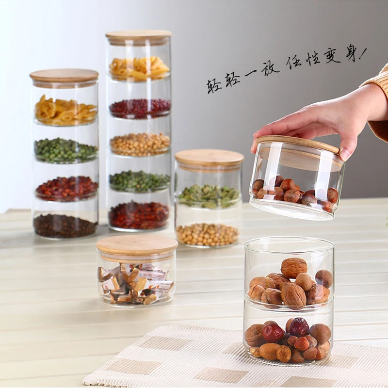 Food Storage Glass Container Set - Yeni 1200 Ml 3 Katmanlı Cam