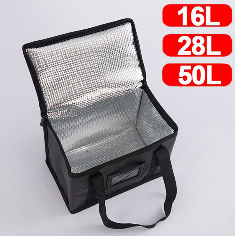 Food Storage Zipper - 1 adet büyük yalıtımlı piknik çantaları,