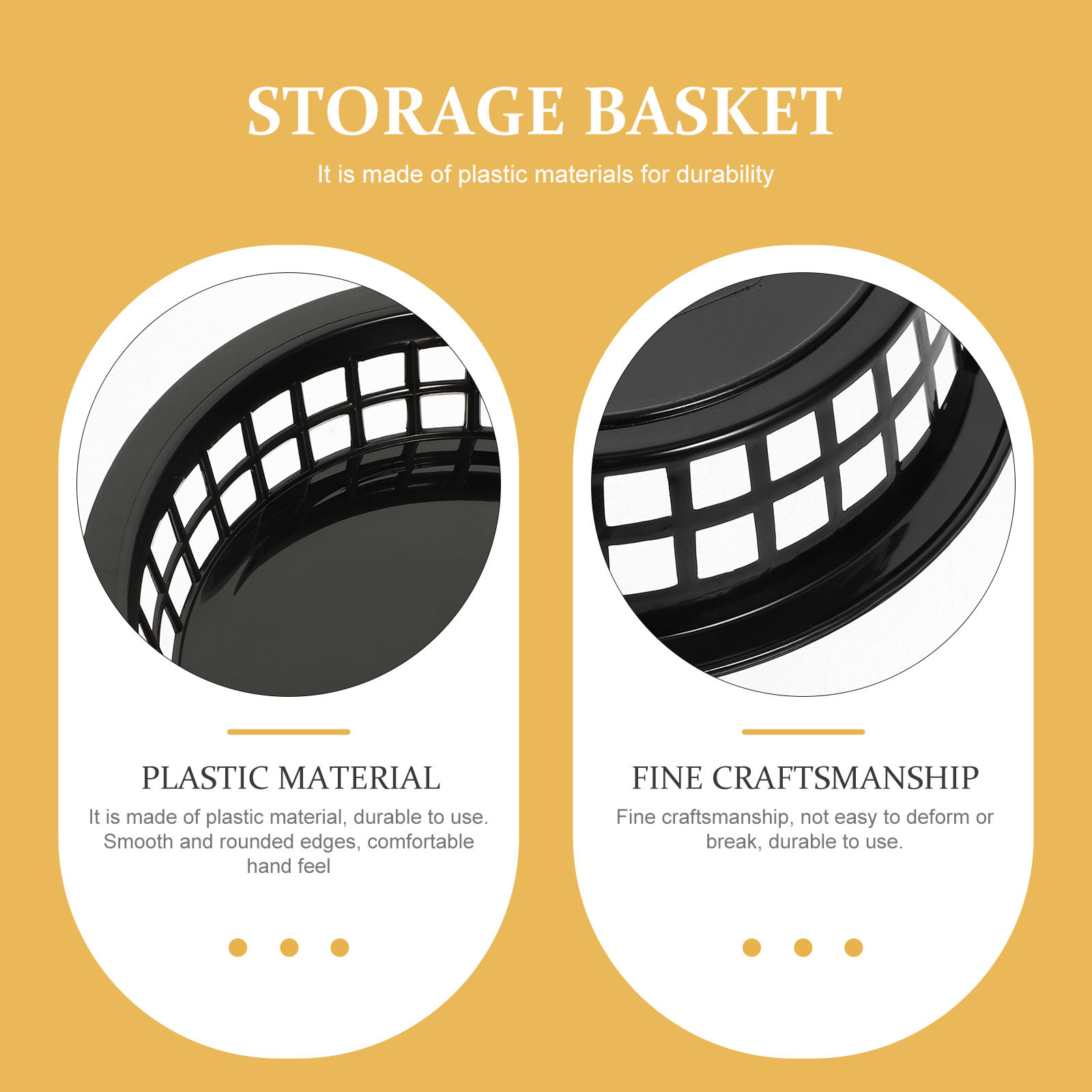 Storage Food Tray - 6 Adet Patates Kızartması Sepeti Plastik