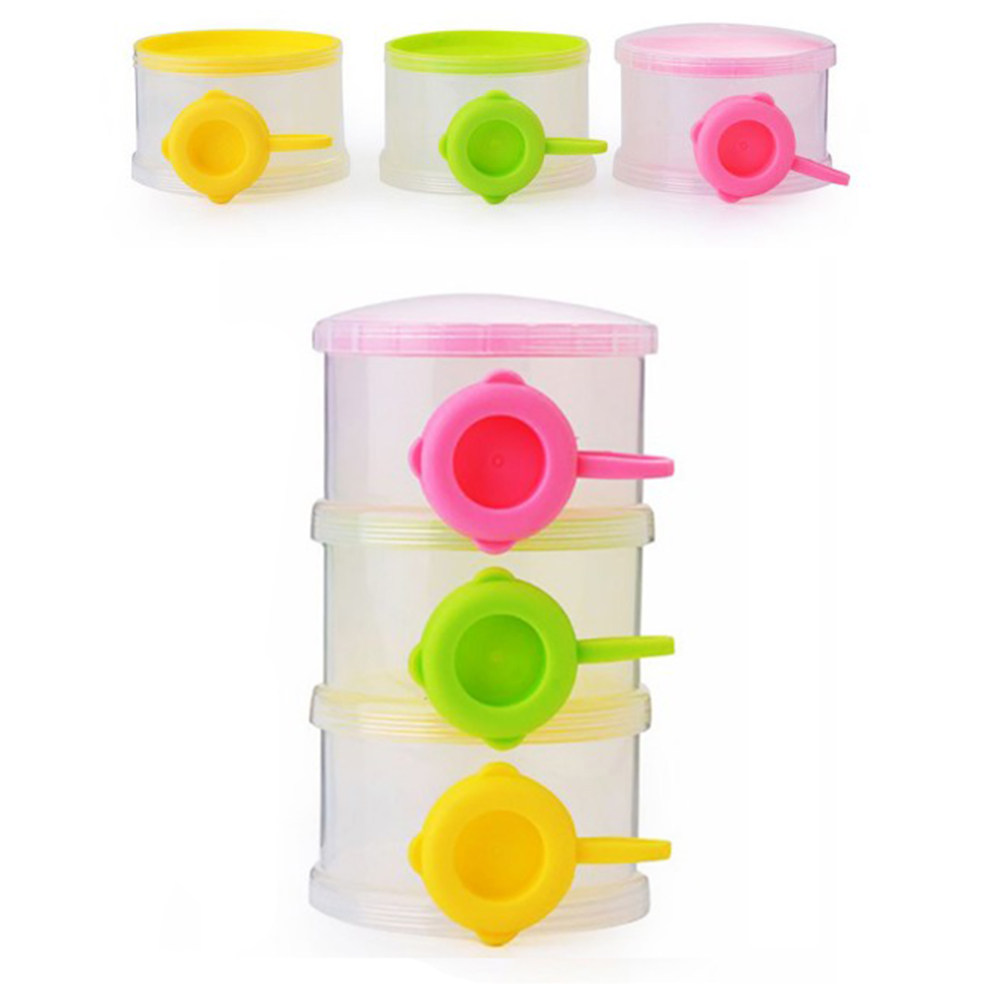 Food Storage For Baby - 3 Katmanlı Taşınabilir Süt Tozu Dağıtıcısı