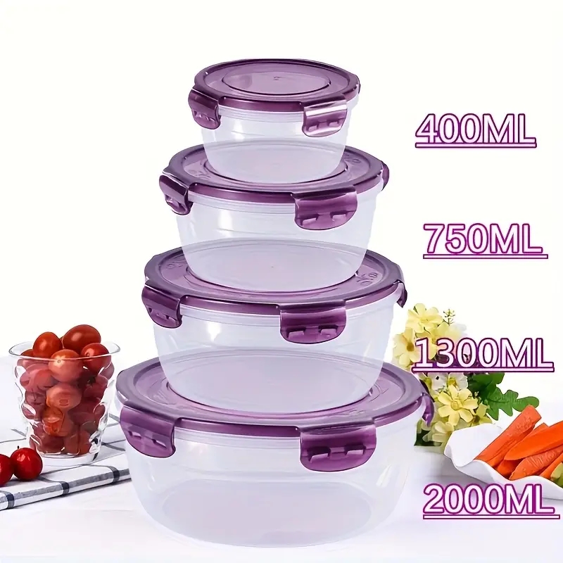 Food Storage Method - 4 Plastik Gıda Saklama Kabı, Öğle