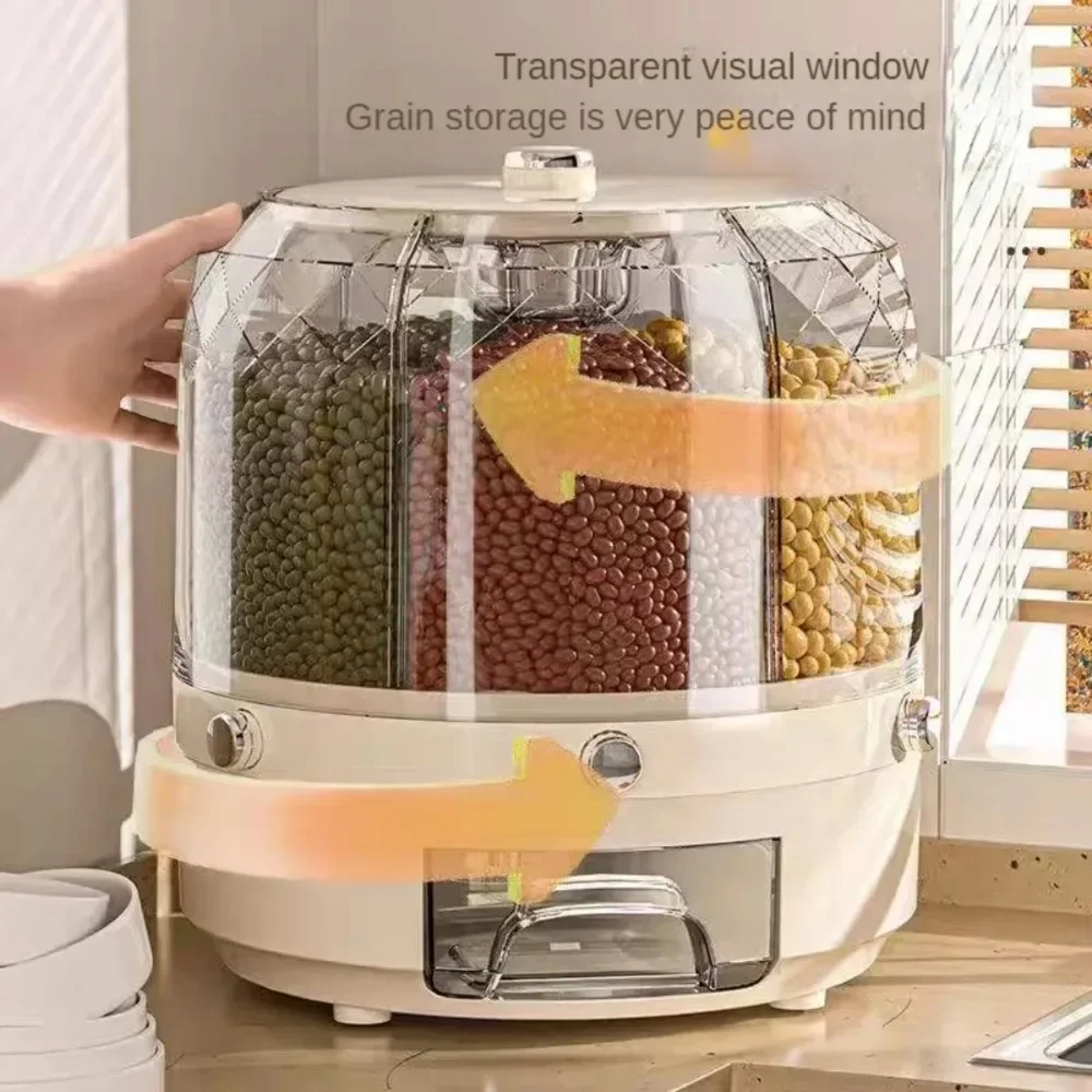 Food Storage Large Plastic Containers - Gıda Sınıfı Döner Tahıl Dağıtıcısı Büyük