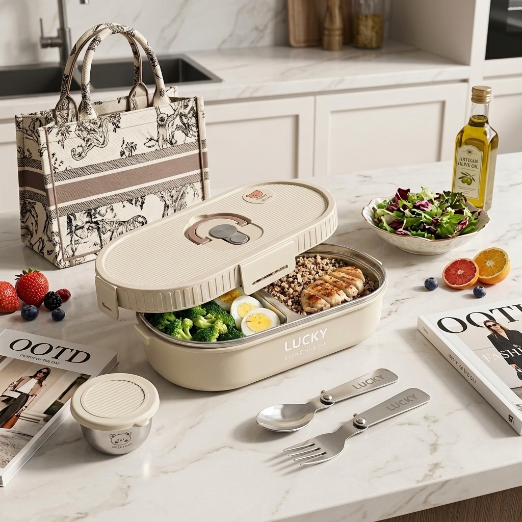 Food Storage Made Easy - Mikrodalgada kullanılabilir 304 paslanmaz çelik bento