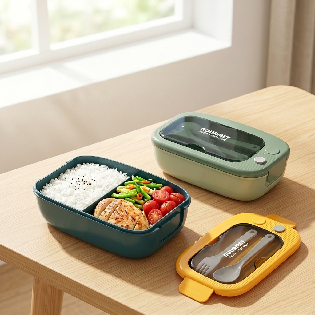 Food Storage Made Easy - Mikrodalgada Kullanılabilir Plastik Bento Kutusu 2