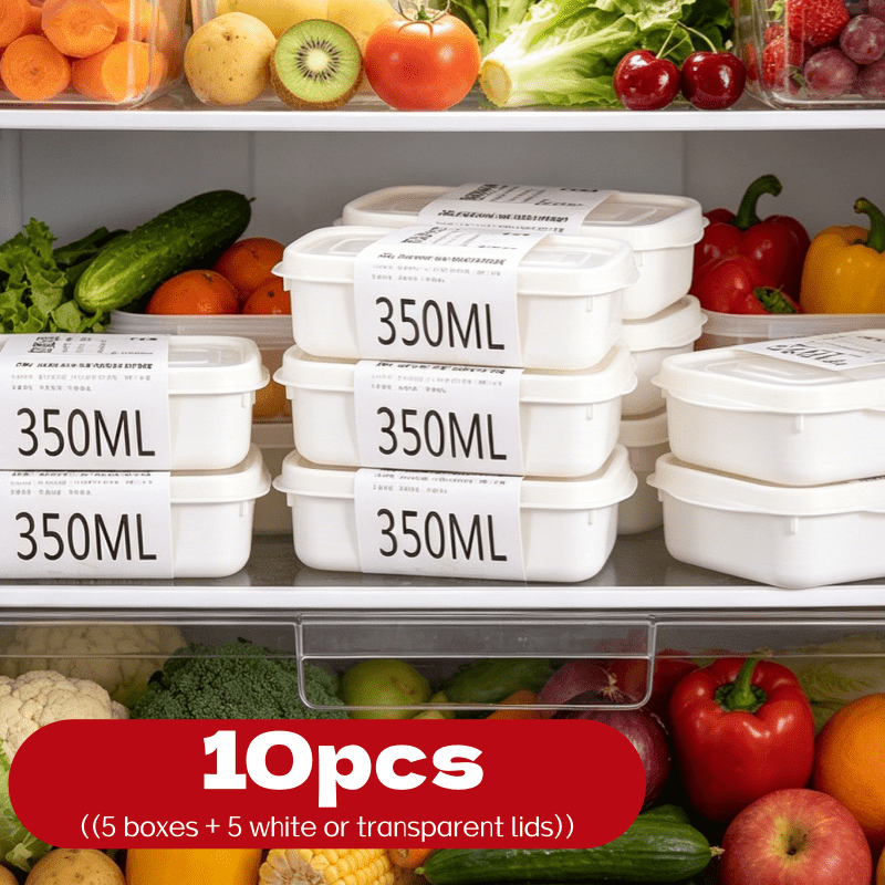Food Storage Made Easy - 10 Adet Yeniden Kullanılabilir İstiflenebilir Gıda