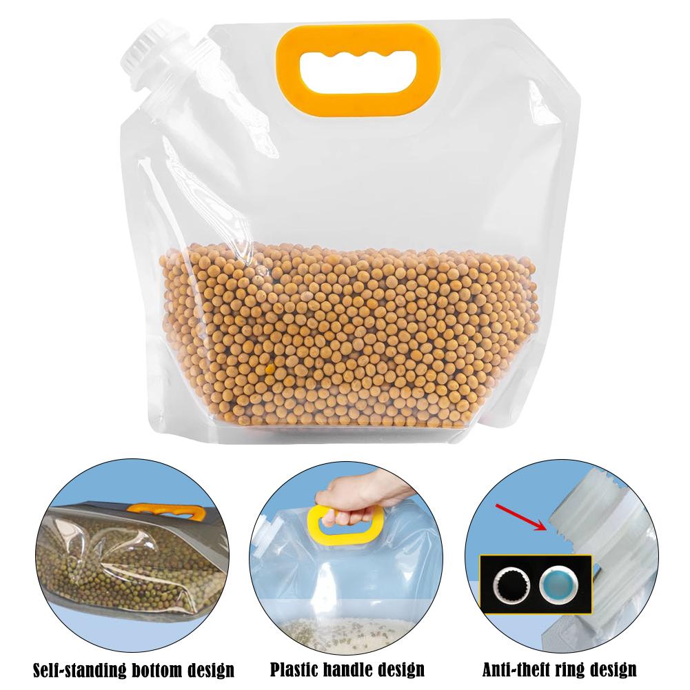 Food Storage Large Plastic Containers - Büyük Boy Tahıl Saklama Torbası, Saplı,
