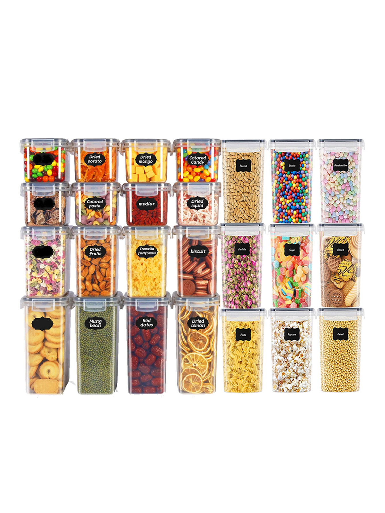 Food Storage Ideas - 48 adet, Kapaklı Mühürlü Gıda Saklama