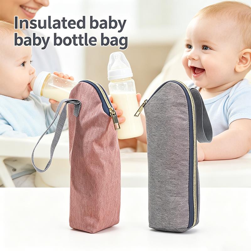 Food Storage For Baby - Taşınabilir Biberon Yalıtımlı Çantası, Fermuarlı Termal