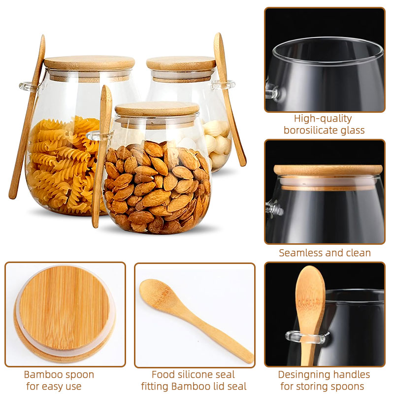 34oz mühürlü cam kavanoz kaşık - Food Storage Glass Container Set incelemesi ve fiyatı