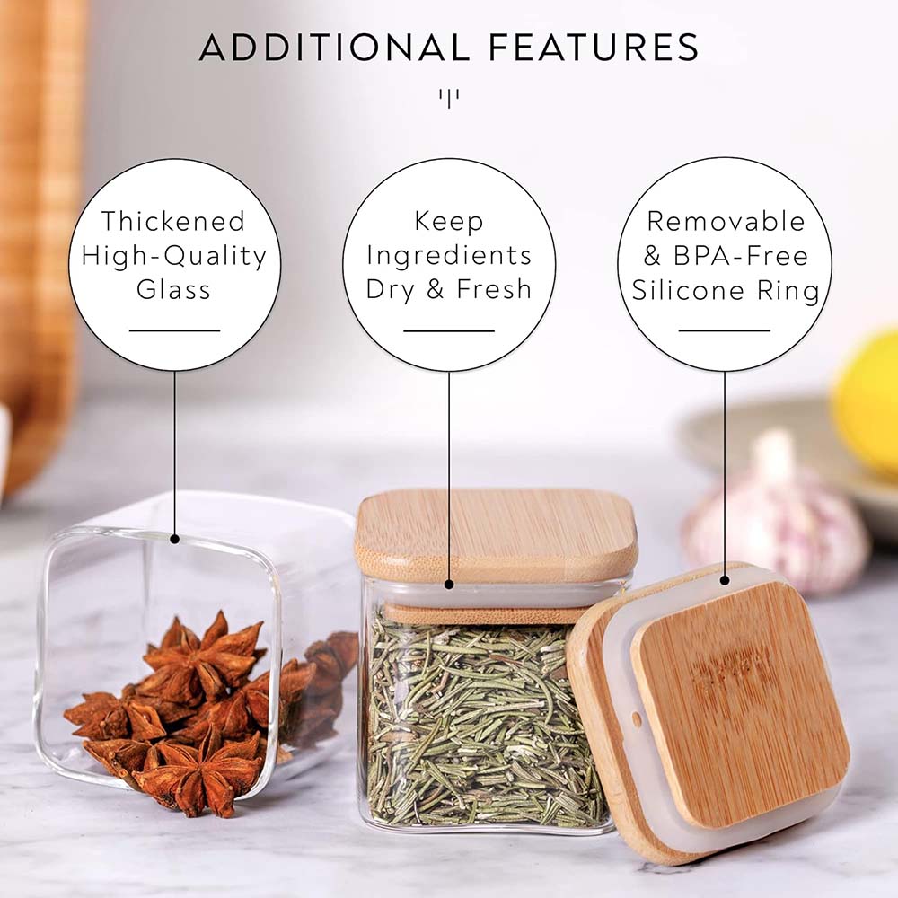 5oz cam kavanozlar baharat eti - Food Storage Glass Container Set incelemesi ve fiyatı