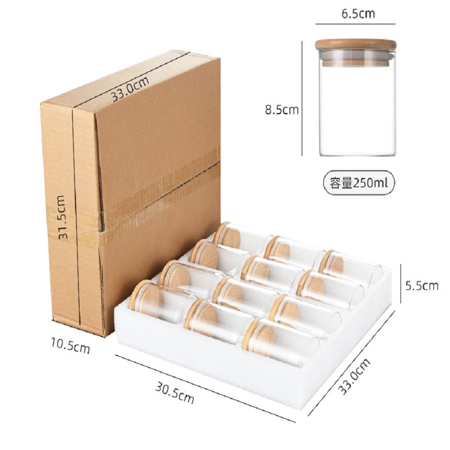 12 adet/takım hava geçirmez ca - Food Storage Glass Container Set incelemesi ve fiyatı