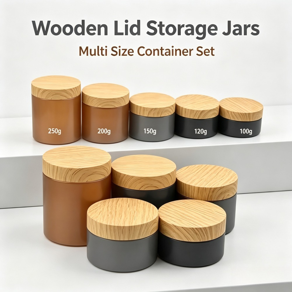 30 adet PET boş plastik kavano - Food Storage Jars With Wooden Lids incelemesi ve fiyatı