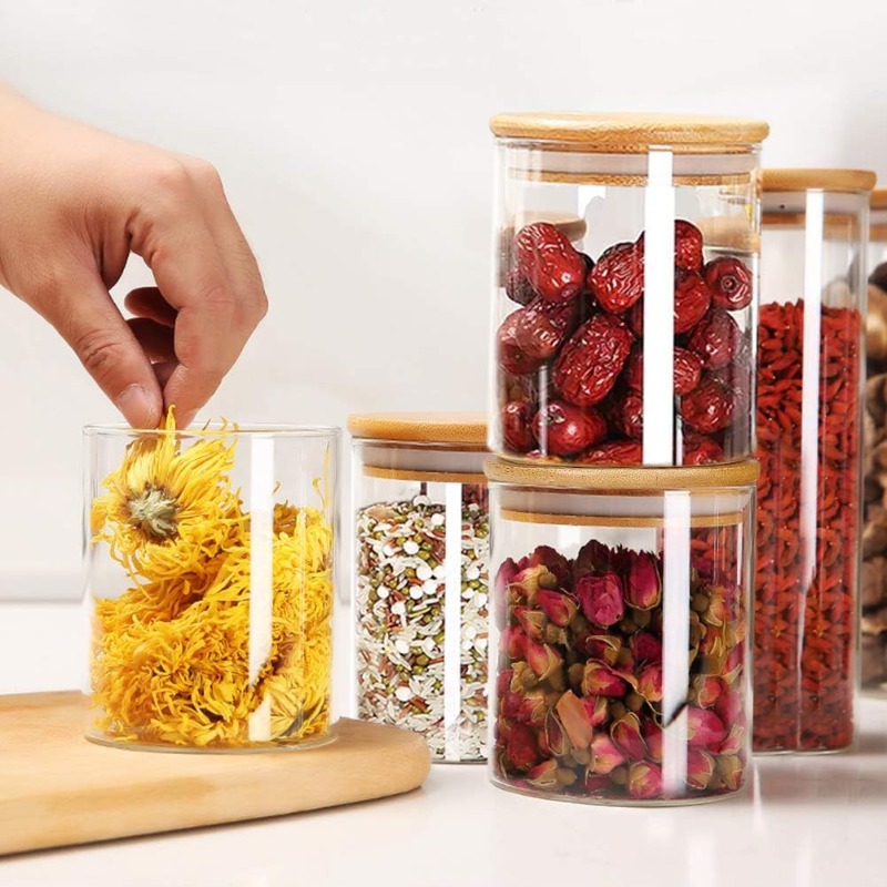 12'li Cam Kavanoz Seti, Bambu  - Food Storage Glass Container Set incelemesi ve fiyatı