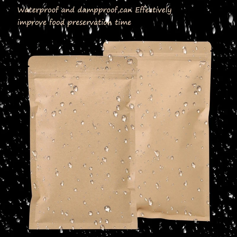 100 adet kahverengi Kraft kağı - Food Storage Zipper incelemesi ve fiyatı