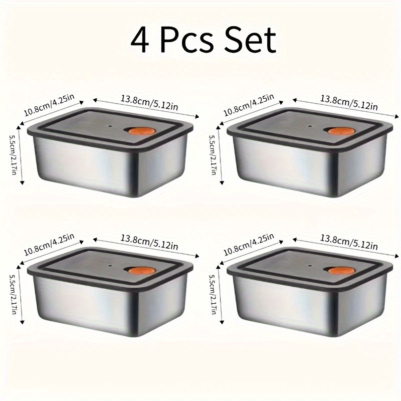 4 Parça Paslanmaz Çelik Gıda S - Food Storage Pantry incelemesi ve fiyatı