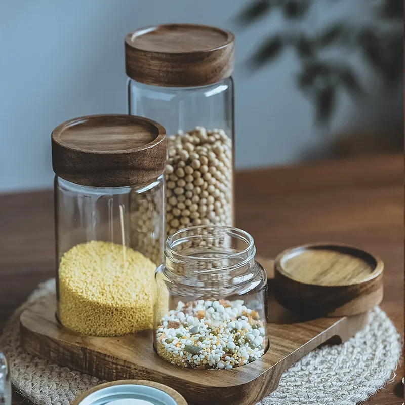 Ahşap kapak Orgnizer cam hava  - Food Storage Glass Container Set incelemesi ve fiyatı