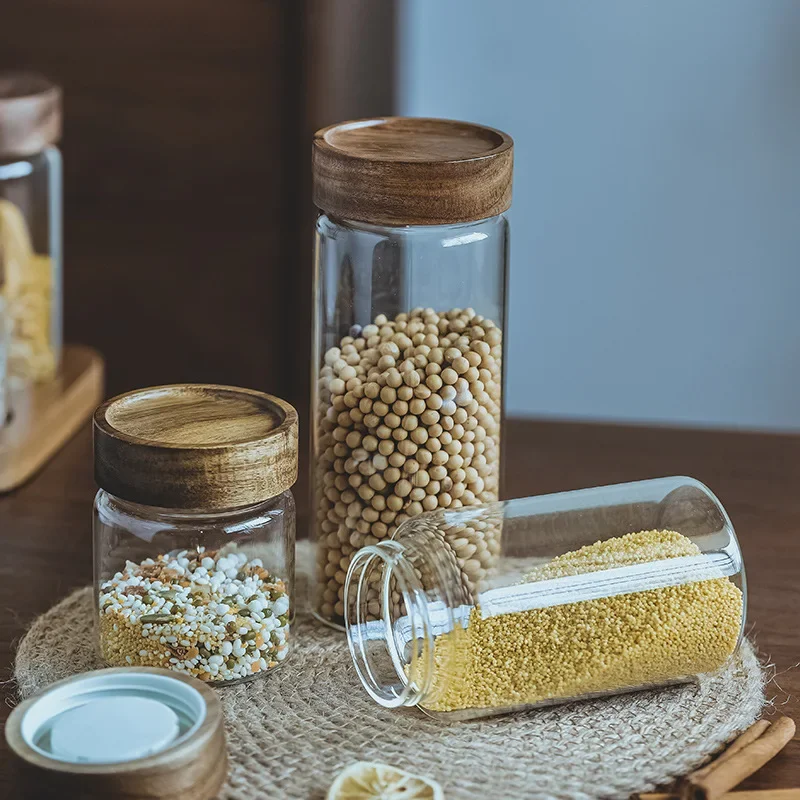 Ahşap kapak Orgnizer cam hava  - Food Storage Glass Container Set incelemesi ve fiyatı