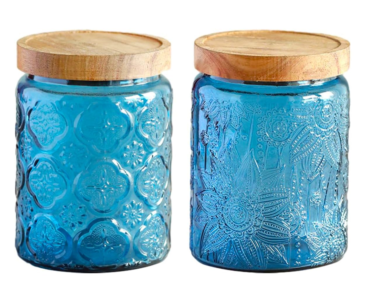Vintage cam mutfak depolama ka - Food Storage Jars With Wooden Lids incelemesi ve fiyatı